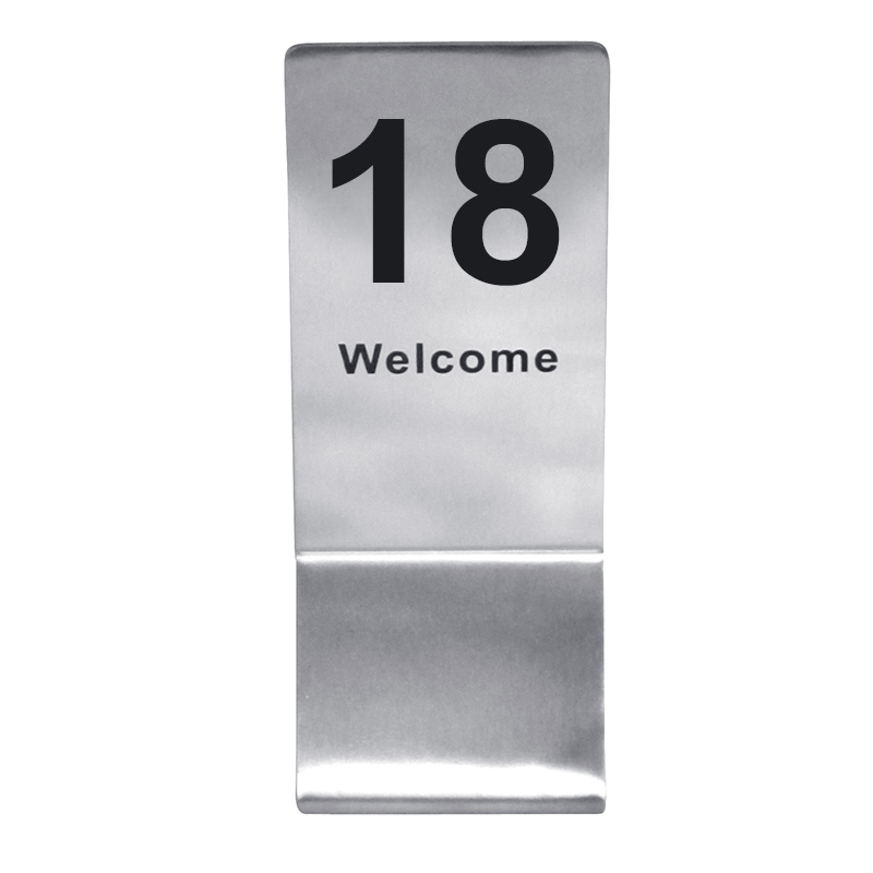 ป้ายโต๊ะสแตนเลสทรงสูง สำหรับใช้บอกหมายเลขโต๊ะ เลข 1-20 1617-020