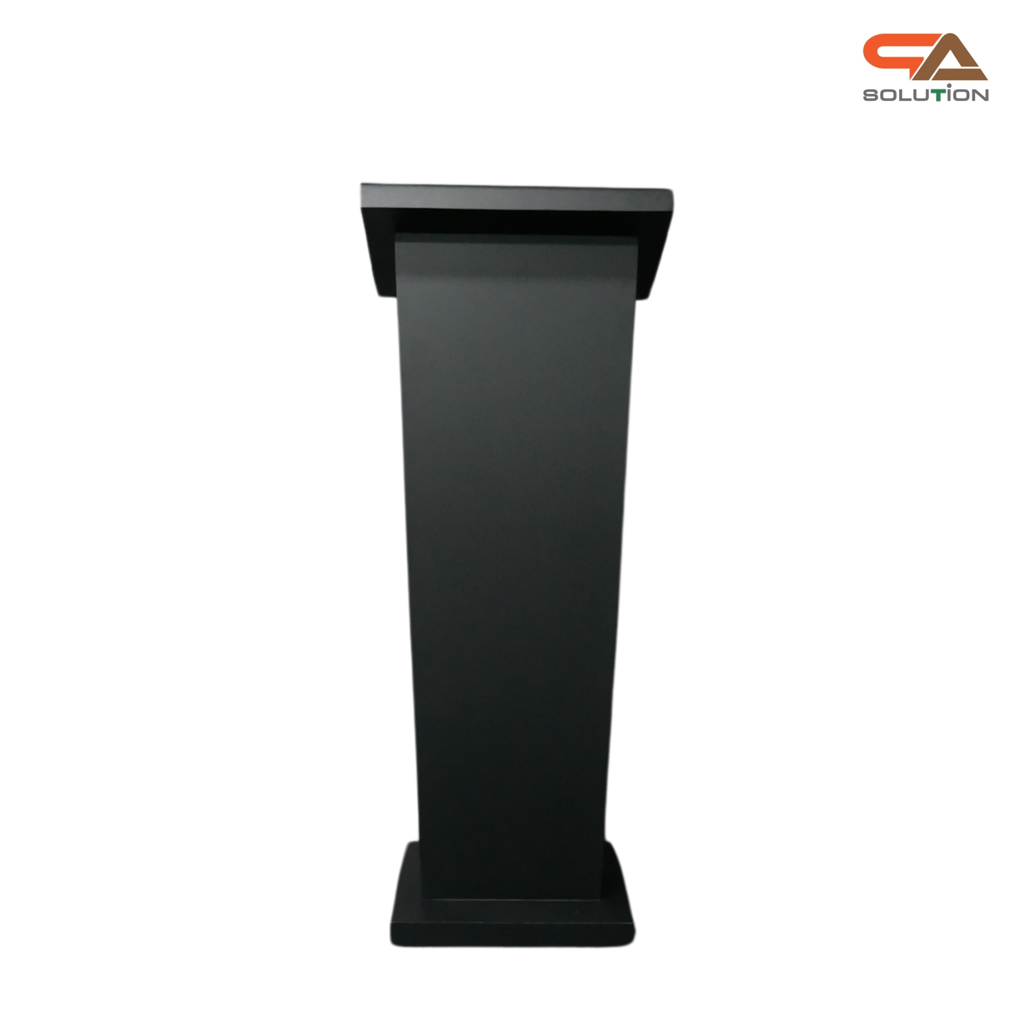 โพเดียมไม้ สีดำ ขนาด (W) 50 x (L) 40 x (H) 120ซม.TOP เอียง พร้อมชั้นวางของ