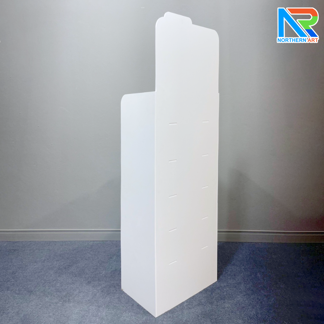 ชั้นวางสินค้าพลาสวูด 5 ชั้น ขนาด (W)46.6 x (D)30 x (H)152.5 cm. พร้อมงานพิมพ์ พลาสวูดหนา 8 มม. สั่งผลิตตามแบบ