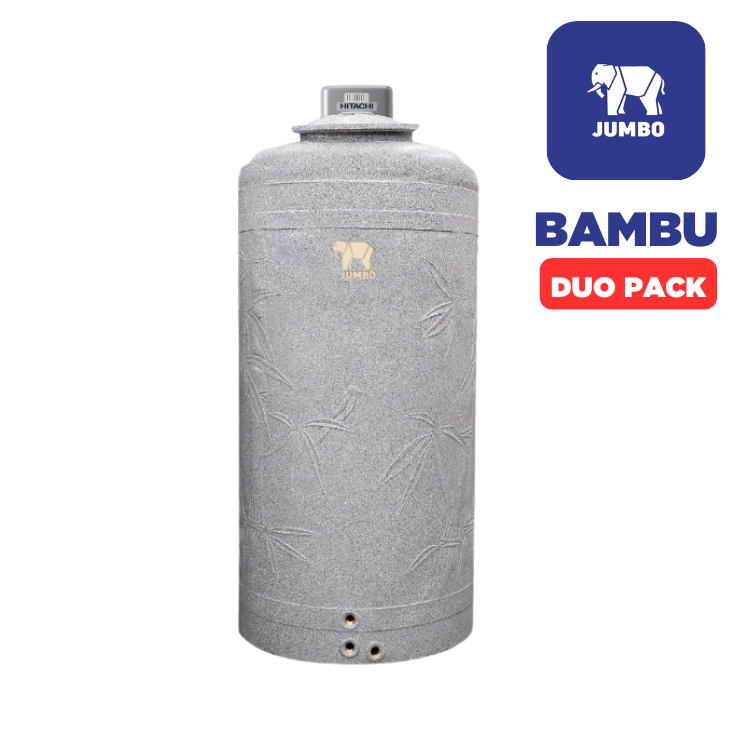 ถังเก็บน้ำพร้อมปั๊มน้ำ Jumbo รุ่น Bambu Duo Pack สีแกรนิตเทา