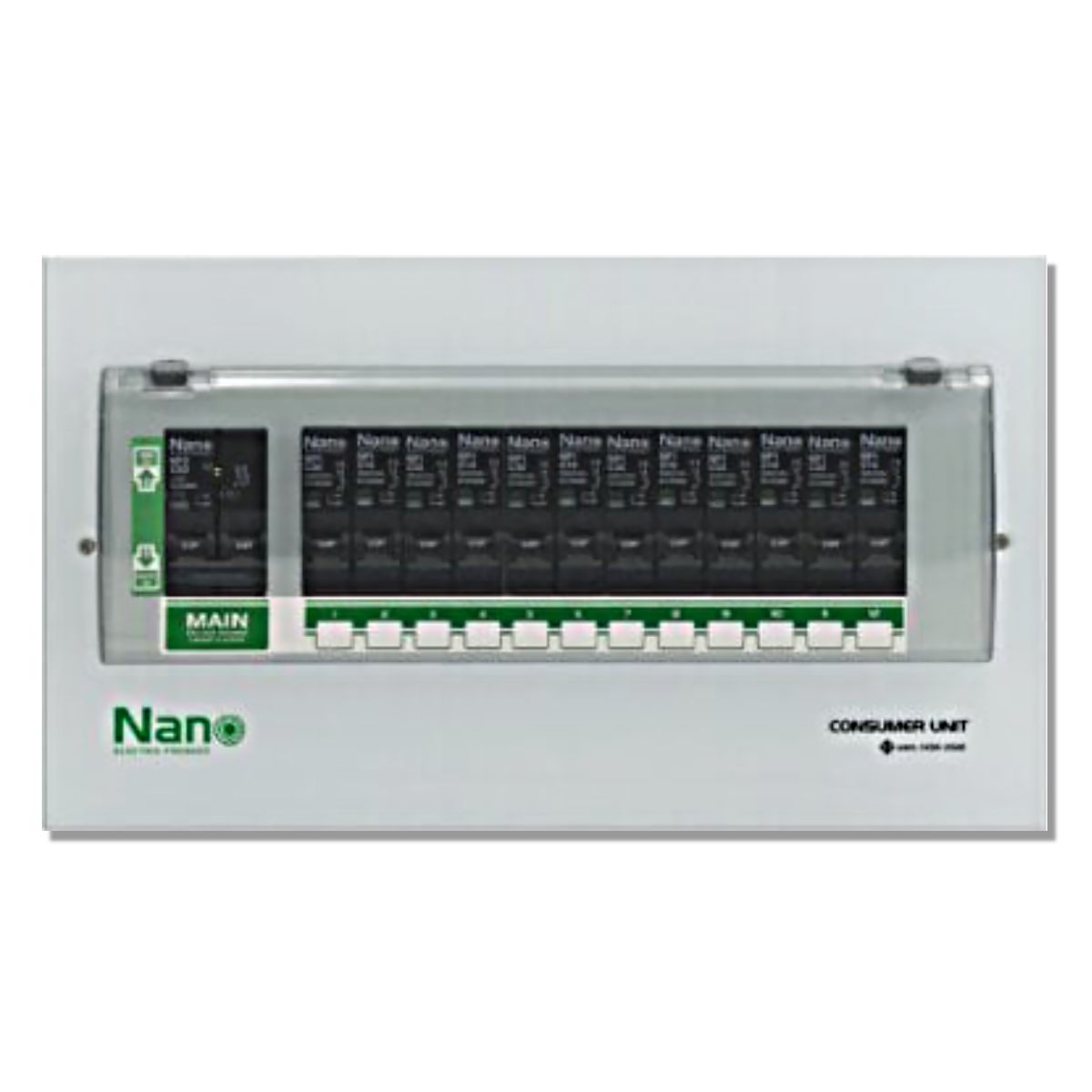 NANO ตู้คอนซูมเมอร์ยูนิต 12 ช่อง (ปลั๊กออน) MCB+ลูกย่อย 12 ลูก
