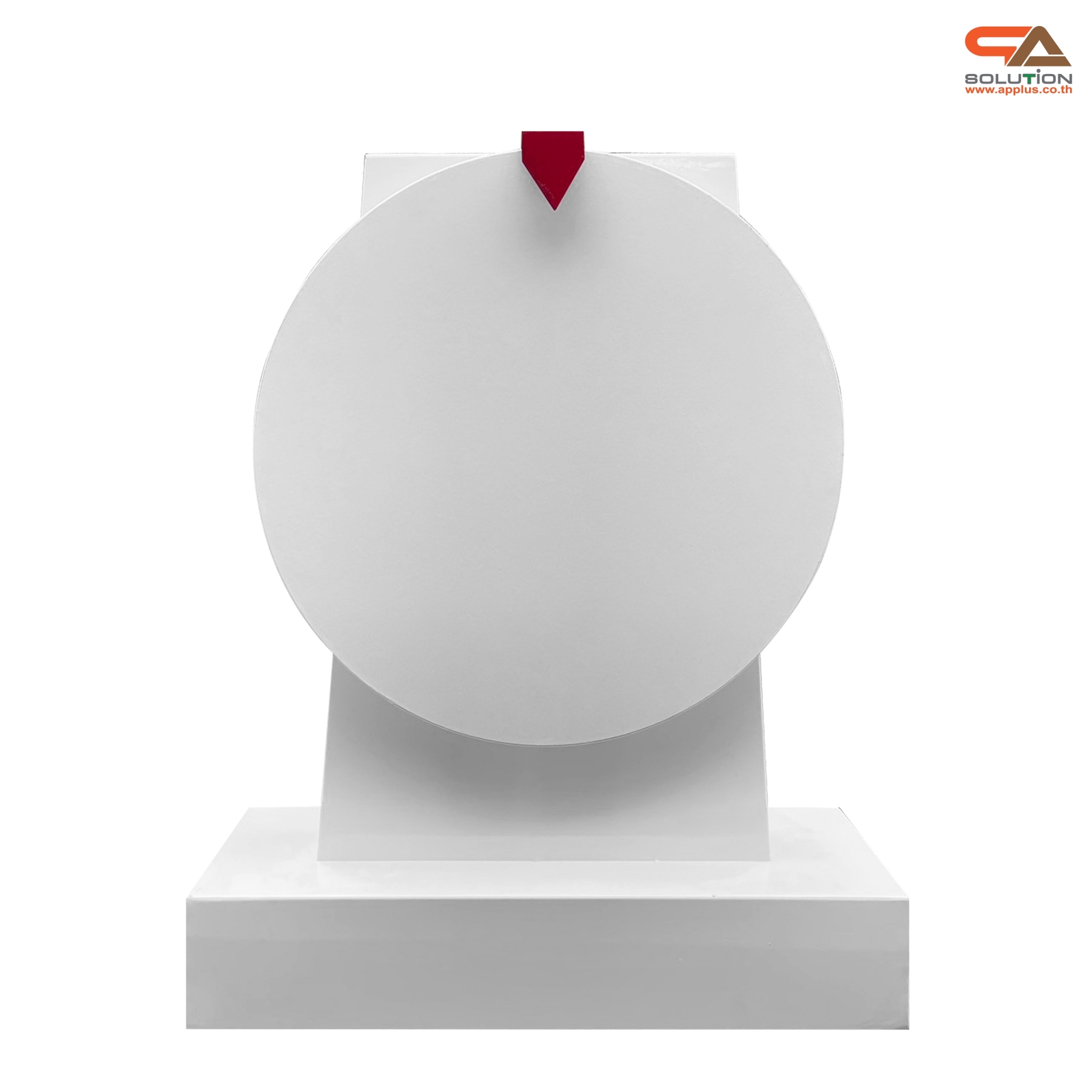 เกมส์วงล้อตั้งโต๊ะ รุ่นเหล็ก ขนาดวงล้อ 40 ซม. สูง 60 cm. สีขาว พร้อมงานพิมพ์สติ๊กเกอร์ ออกแบบได้ตามความต้องการ