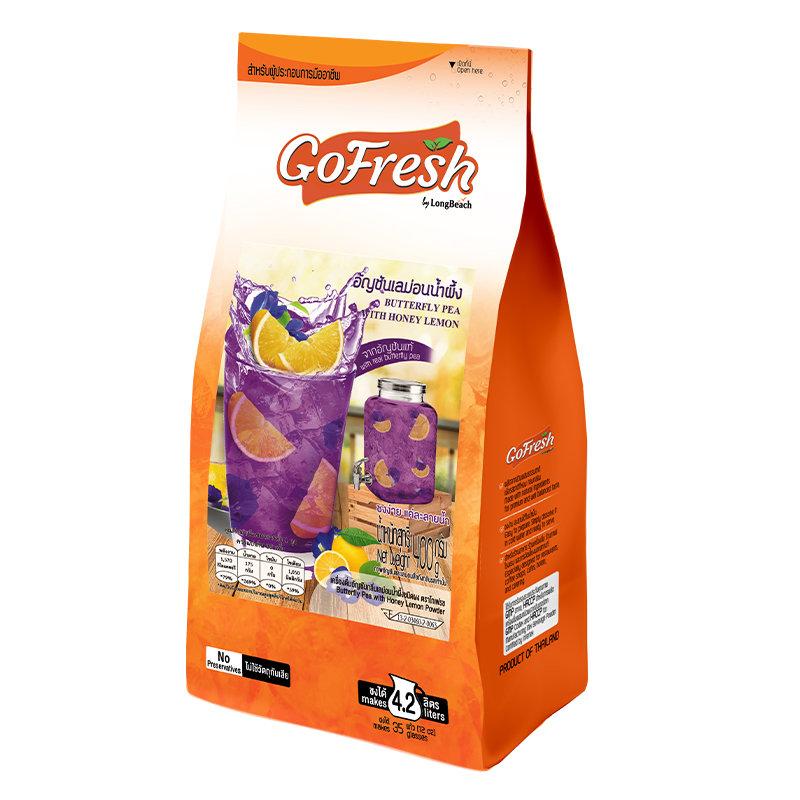 Gofresh ลองบีช - อัญชัญเลม่อนน้ำผึ้ง ชนิดผง ขนาด 400 กรัม