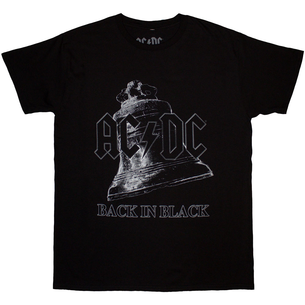 AC/DC Unisex T-Shirt: Back In Black Bell BLACK