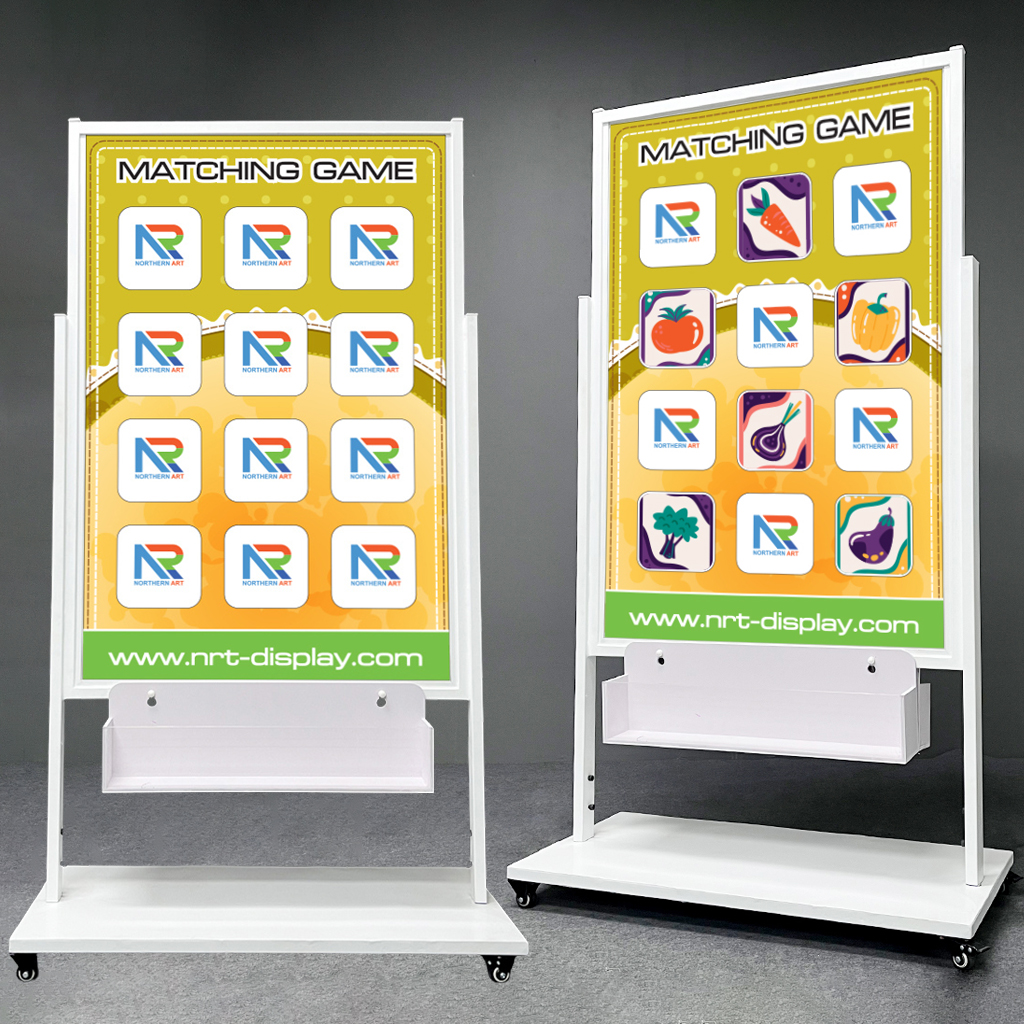 เกมส์เปิดป้ายจับคู่ 12 ช่อง Matching game ขนาด (W)94 x (D)45 x (H)170 cm.พร้อมล้อเลื่อน เคลื่อนย้ายสะดวก