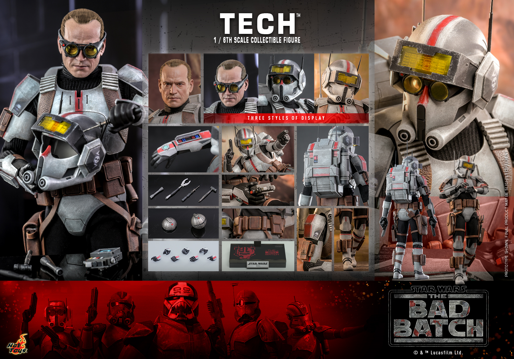 Hot Toys TMS098 1/6 Star Wars: The Bad Batch™ - Tech™