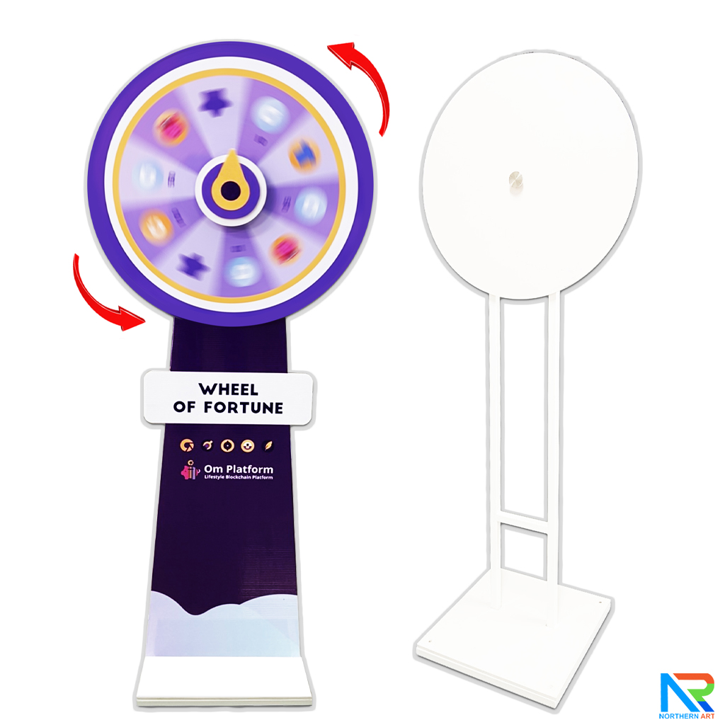 เกมส์วงล้อตั้งพื้น รุ่นเหล็ก ขนาดวงล้อ 60-80 ซม. สูง 155-175 ซม. ถอดประกอบได้