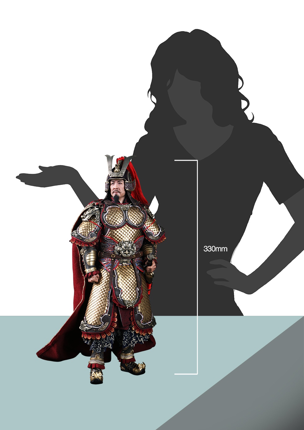 303TOYS MP019 + MP020 1/6 THREE KINGDOMS SERIES - LIU BEI XUANDE (EXCLUSIVE COPPER VERSION) & DILU THE STEED OF LIU BEI