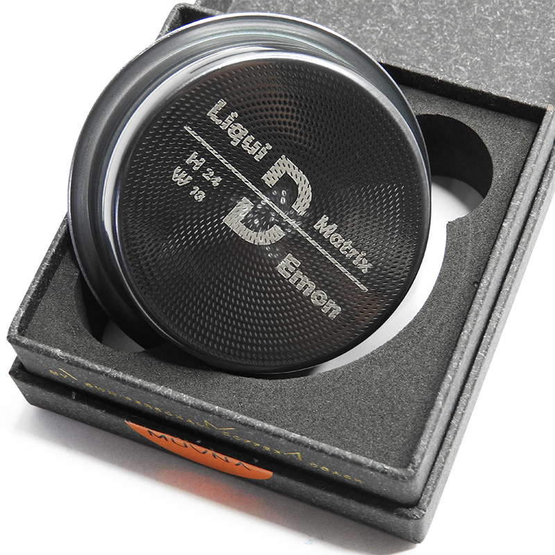 MUVNA Coffee portafilter basket Liquid Matrix 18g Black Titanium