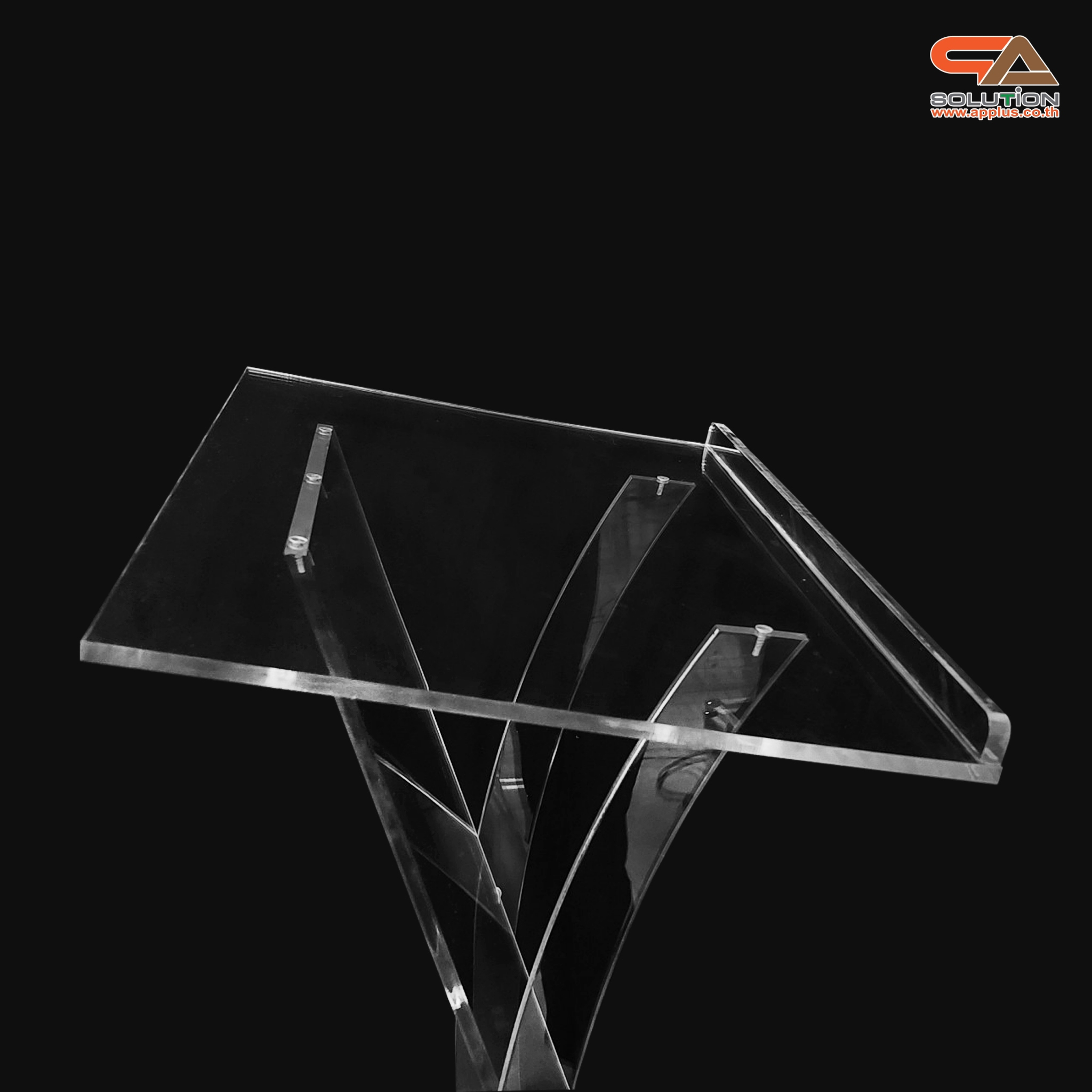 โพเดียม อะคริลิคใส รุ่น AC-29 สไตล์โมเดิร์น TOP เอียง ขนาด(W)59 x (L)38 x (H) 110 ซม.