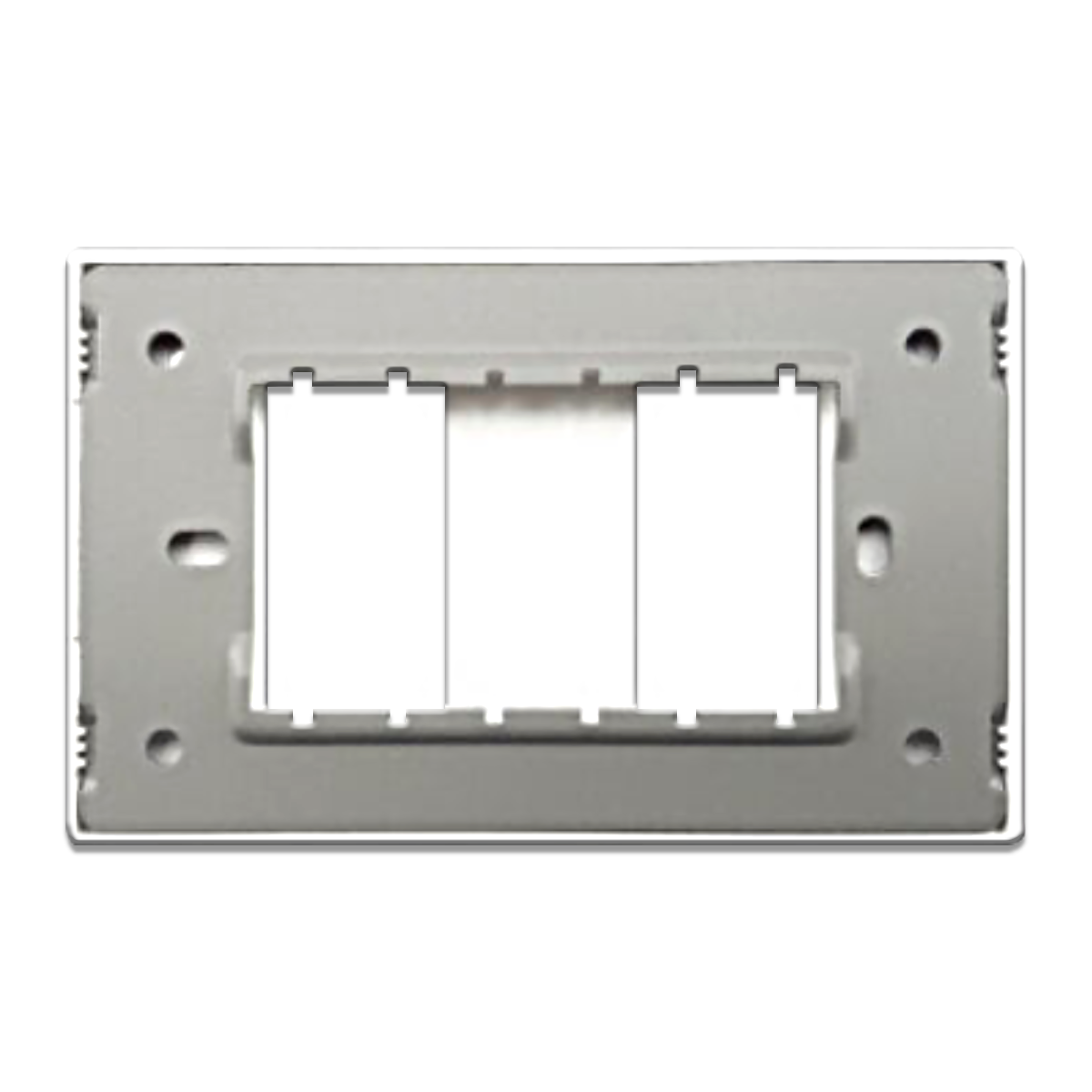 NANO แผงหน้ากากขอบเหลี่ยม ขนาด 2 ช่อง Urban series สีเทา รุ่น UR-C02S (25 ชิ้น/กล่อง)