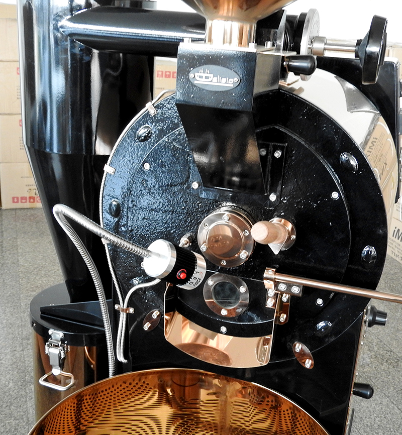 เครื่องคั่วกาแฟ 2 กิโลกรัม แก๊ส มีระบบเชื่อมต่อคอมพิวเตอร์เพื่อควบคุมการคั่ว