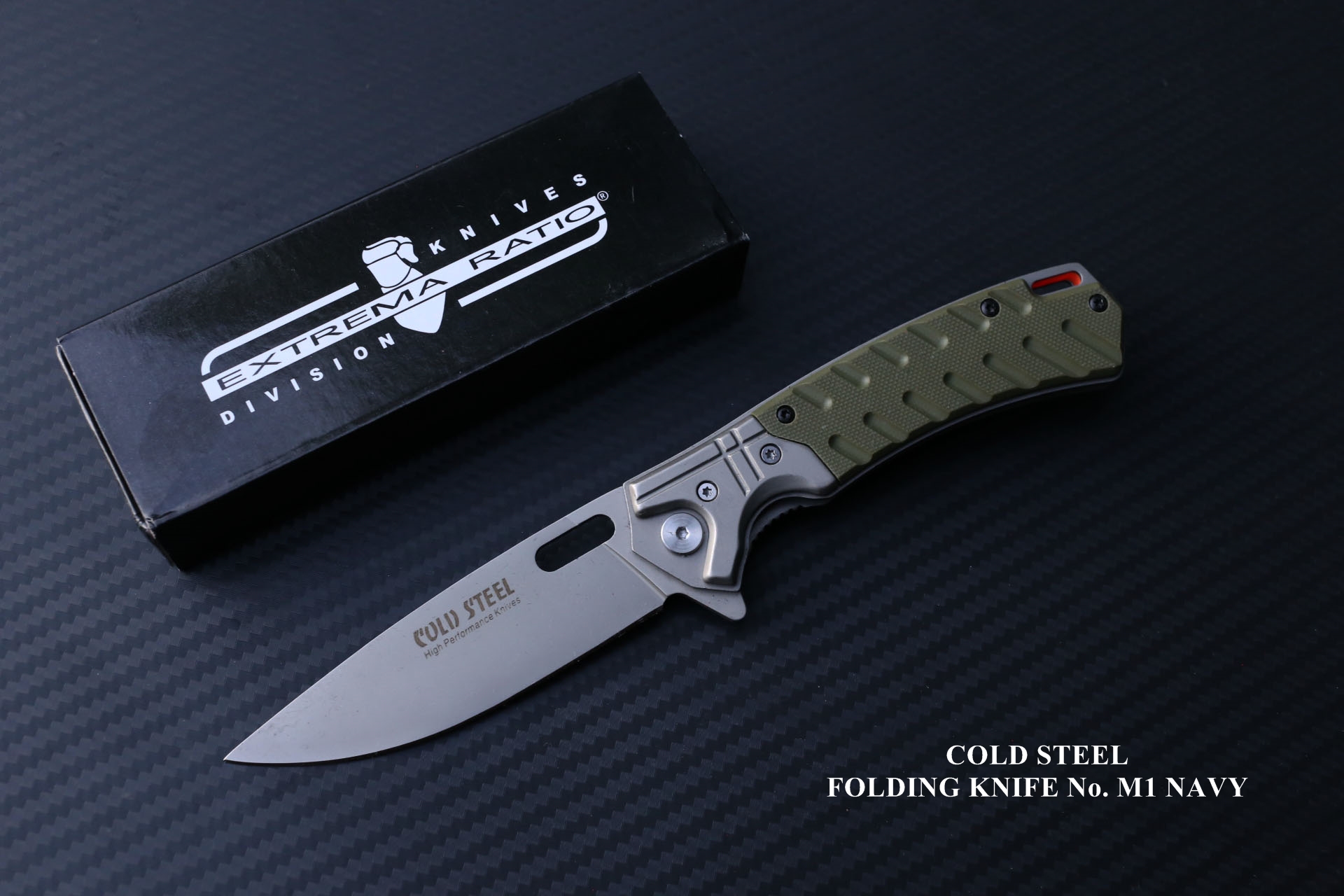 มีดพับcold steel รุ่น M1 NAVY ใบมีดทรง Drop Point 4 " ด้ามจับ G10 OEM (ด้ามสีเขียว)