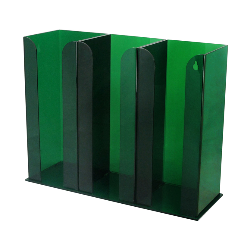 3 compartment Acrylic box for keep Drink Glass Paper Cup Dispenser