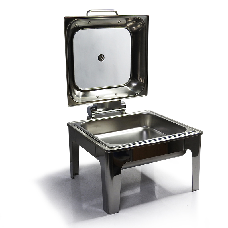 หม้ออุ่นอาหาร 6 ลิตร ทรงเหลื่ยม ฝากระจก