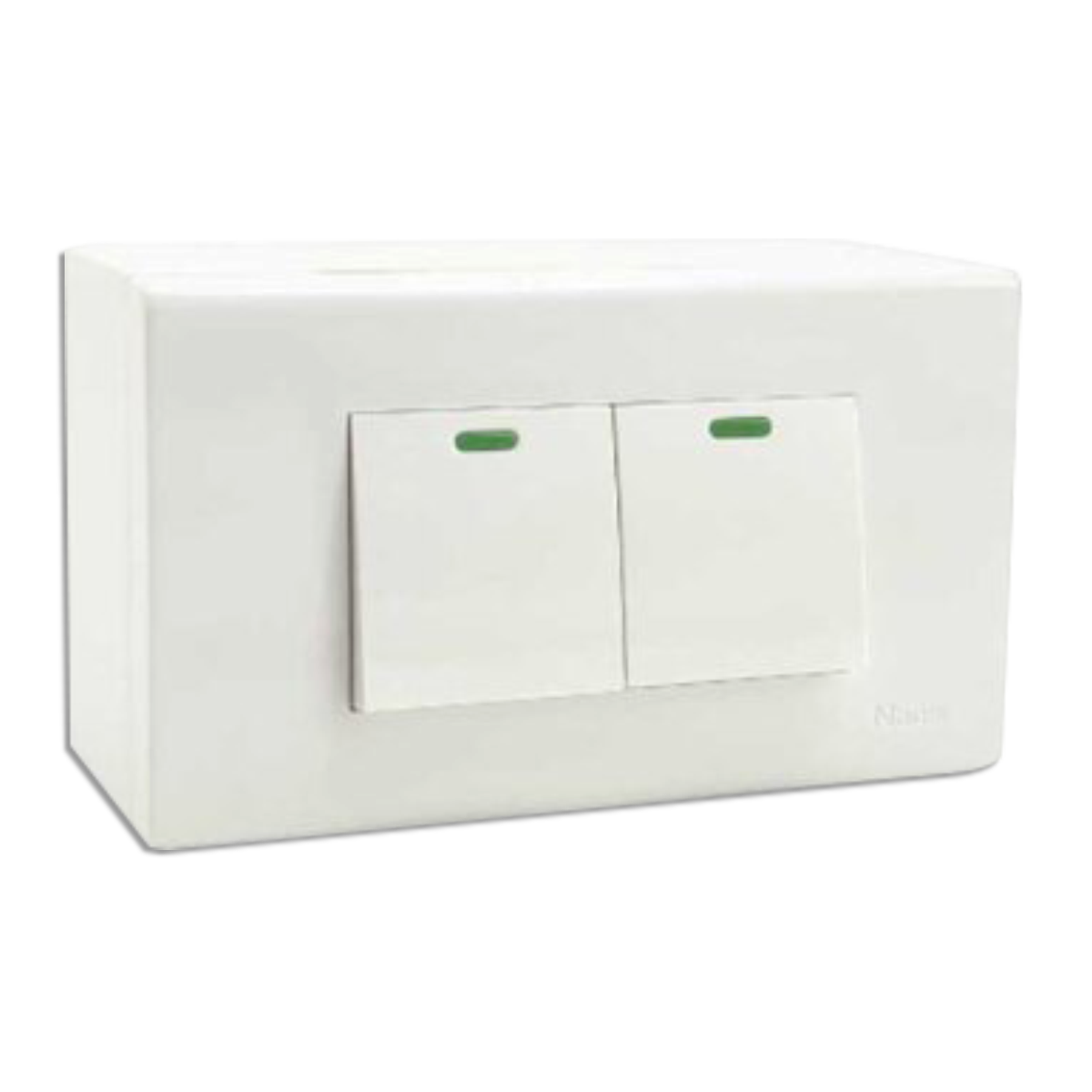 NANO ชุดฝา 3 ช่อง 2 สวิตช์ ขนาด 1.5 ช่อง และบล็อกลอยขนาด 2*4 นิ้ว Classic series สีขาว รุ่น CS11-BW (18 ชิ้น/กล่อง)