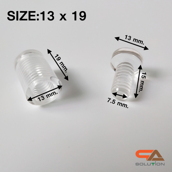 หมุดลอยอะคริลิคใส ยึดกรอบภาพ หมุดยึดกระจก ขนาด : 13*19 mm. (สั่งขั้นต่ำ 4 ตัว)