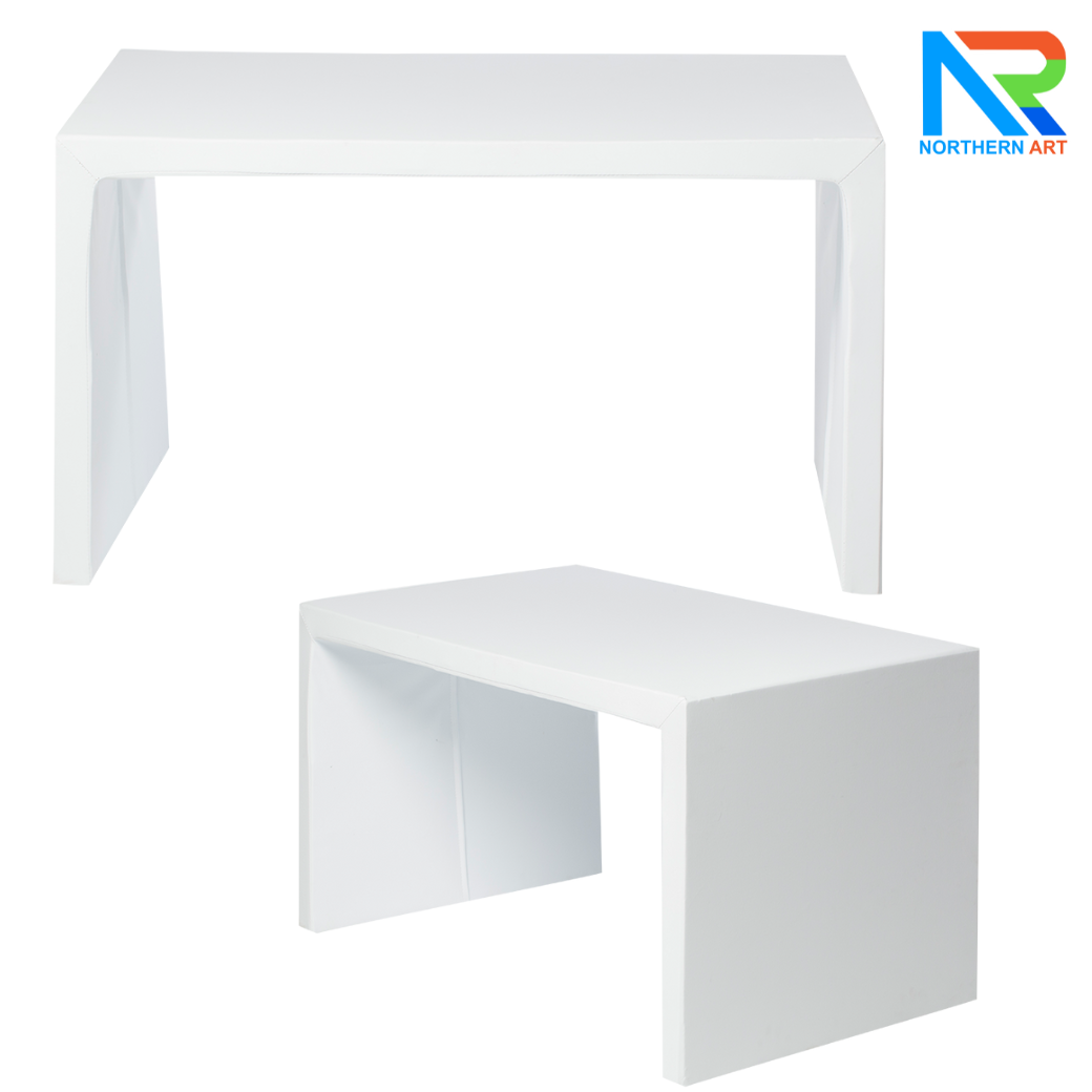 เช่าโต๊ะกลางทรงตัว U หุ้มด้วยหนัง มี 2 สี ขาวและดำ ขนาด (W)100 x (D)60 x (H)55 cm.