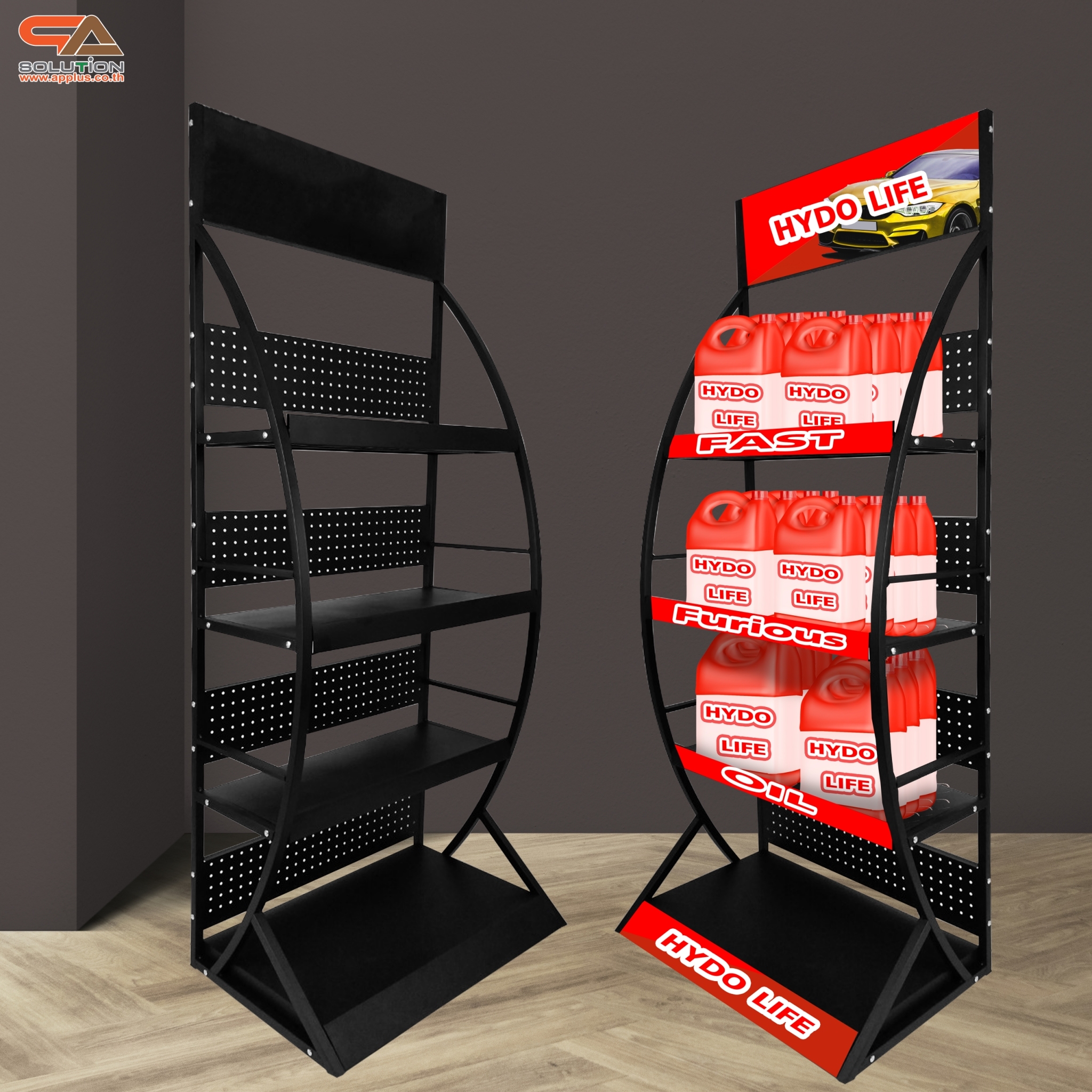 ชั้นวางสินค้าเหล็ก 4ชั้น สีดำขนาด(W)70 x (D)45 x (H)170 cm.(ถอดประกอบได้) แข็งแรง รับน้ำหนักได้ดี