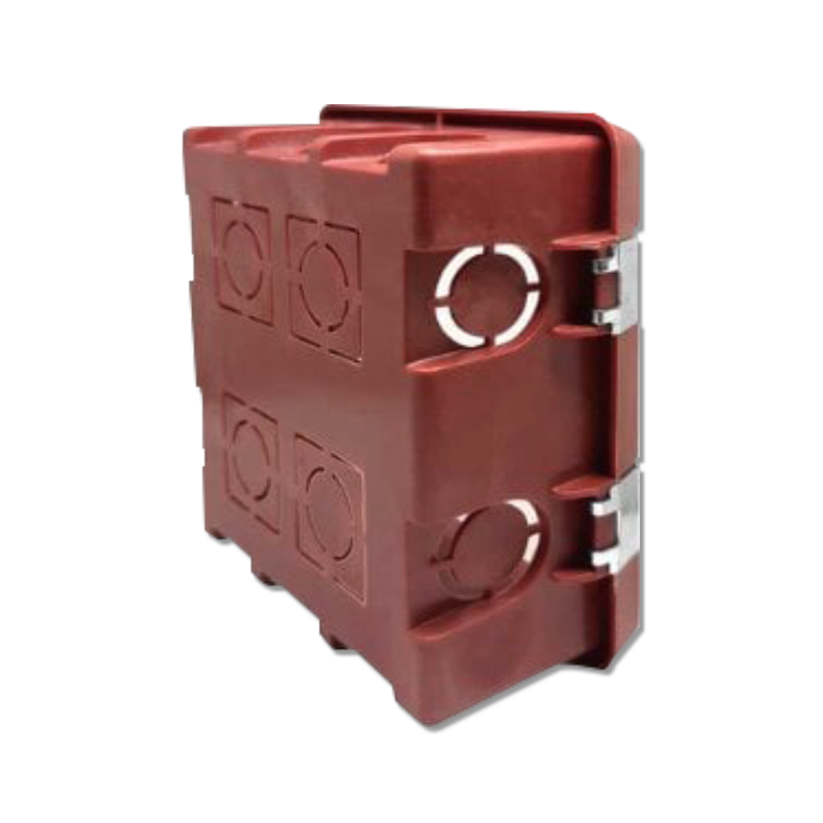 NANO บล็อคฝังหูเหล็ก ขนาด 4"x4" สีส้ม รุ่น NANO-409M (100 ชิ้น/กล่อง)