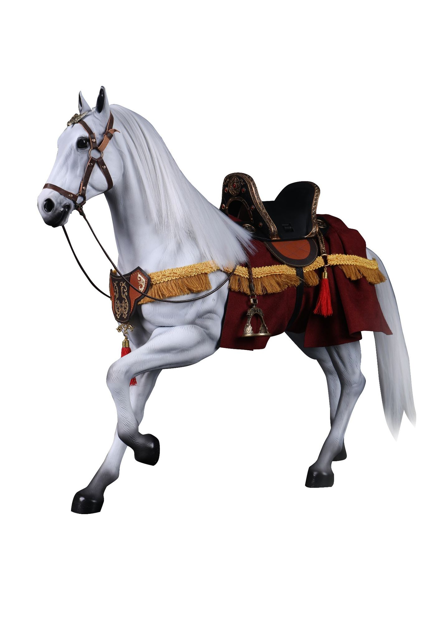 303TOYS MP019 + MP020 1/6 THREE KINGDOMS SERIES - LIU BEI XUANDE (EXCLUSIVE COPPER VERSION) & DILU THE STEED OF LIU BEI