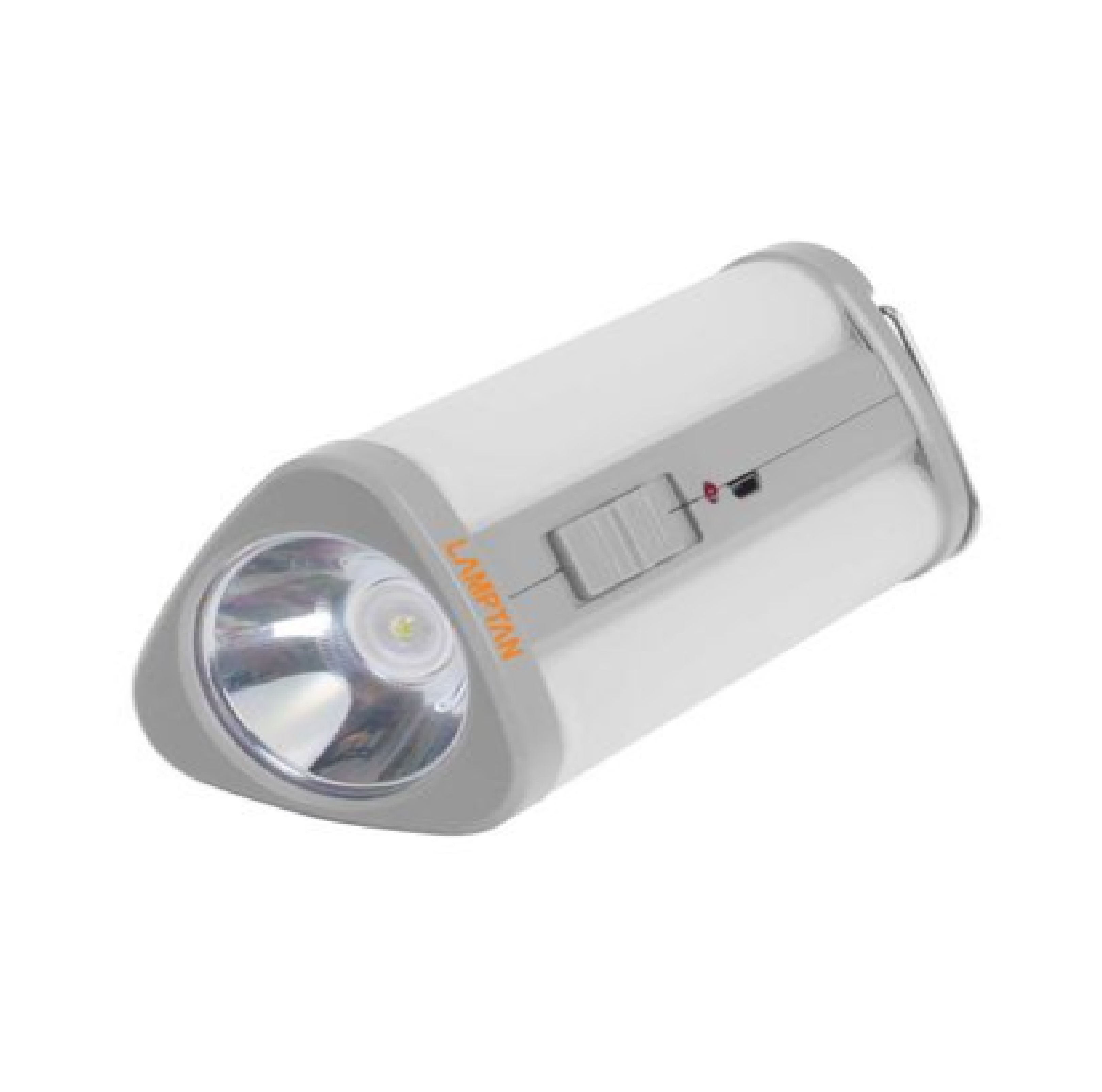 ไฟฉาย LED โซล่าร์ 1 + 6 วัตต์ LAMPTAN รุ่น TRIPLE สีเทา