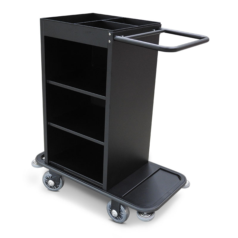 รถเข็นแม่บ้านโครงเหล็กพ่นสี พร้อมถุงผ้า 1 ใบ รุ่น 1401-042 | แข็งแรง ใช้งานสะดวก