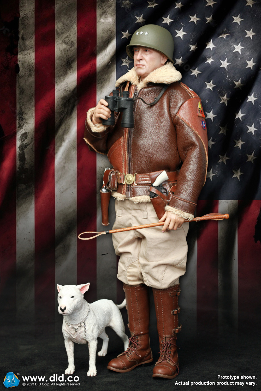 DID A80164+E60071 1/6 WWII General of the United States Army - George Smith Patton Jr.+Accessory Kit