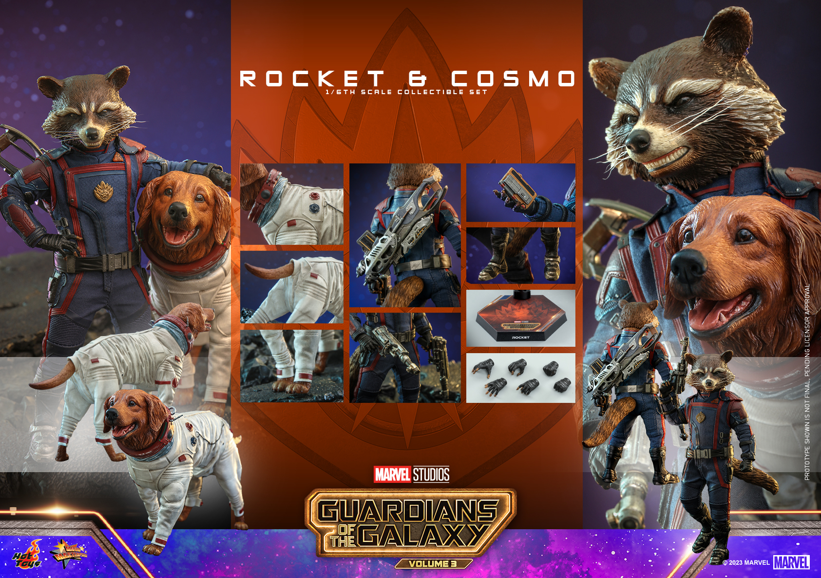 Hot Toys MMS708 1/6 Guardians of the Galaxy Vol. 3 - Rocket and Cosmo