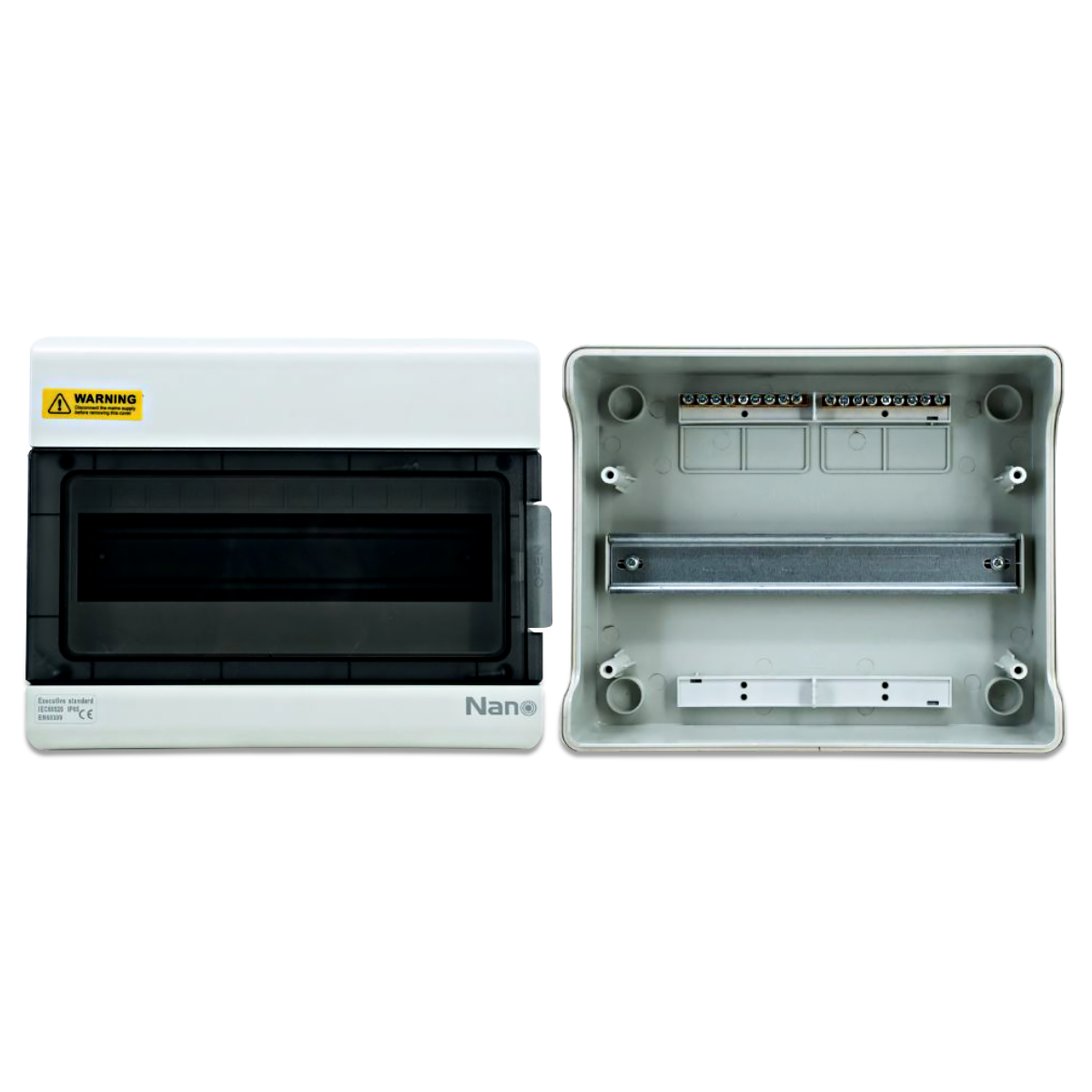 NANO ตู้คอนซูมเมอร์ยูนิตกันน้ำ IP65 ขนาด 12 ช่อง (PC) (ตู้เปล่า)