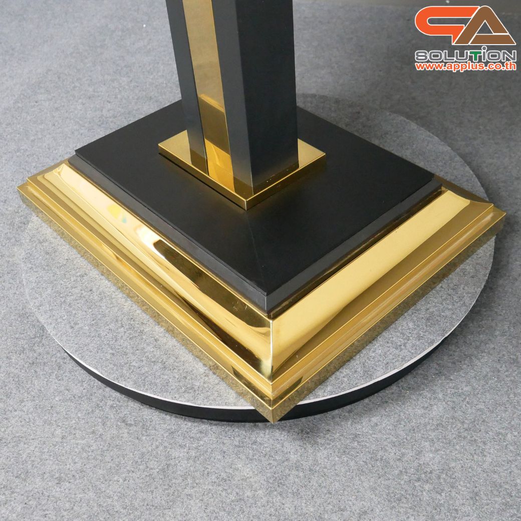 เช่าโปสเตอร์สแตนสีทอง ขนาด A1 โชว์งานพิมพ์ 1 ด้าน ฐานเสริมหิน มั่นคง