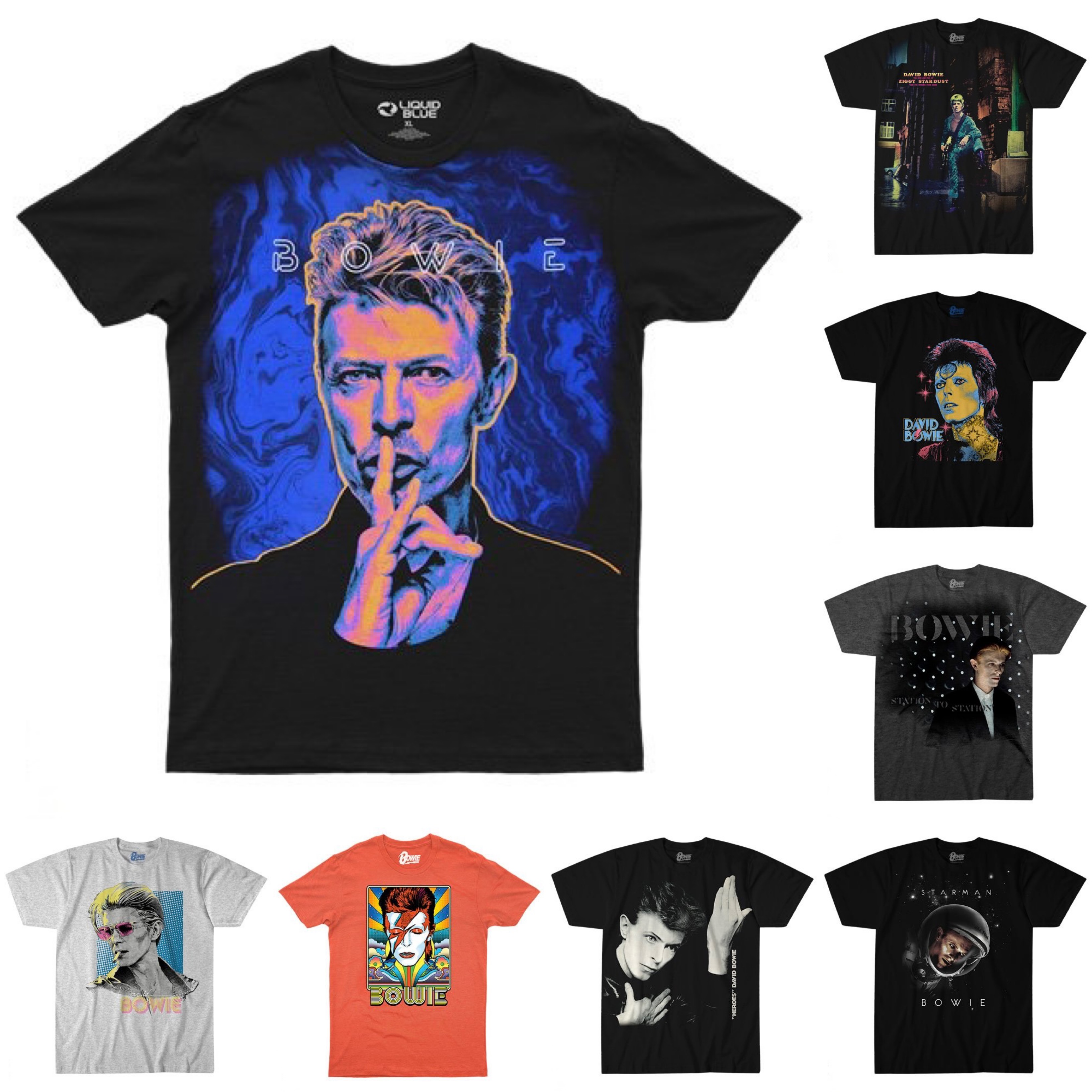 🇺🇸[PREORDER] เสื้อวง DAVID BOWIE T-SHIRT รวมลายสุดฮิต ลิขสิทธิ์แท้ LIQUID BLUE จาก USA