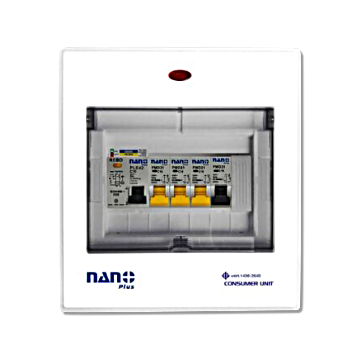 NANO ตู้คอนซูมเมอร์ยูนิต NANO PLUS เมน+5 ช่อง (พร้อม RCBO+ลูกย่อย 4ลูก)