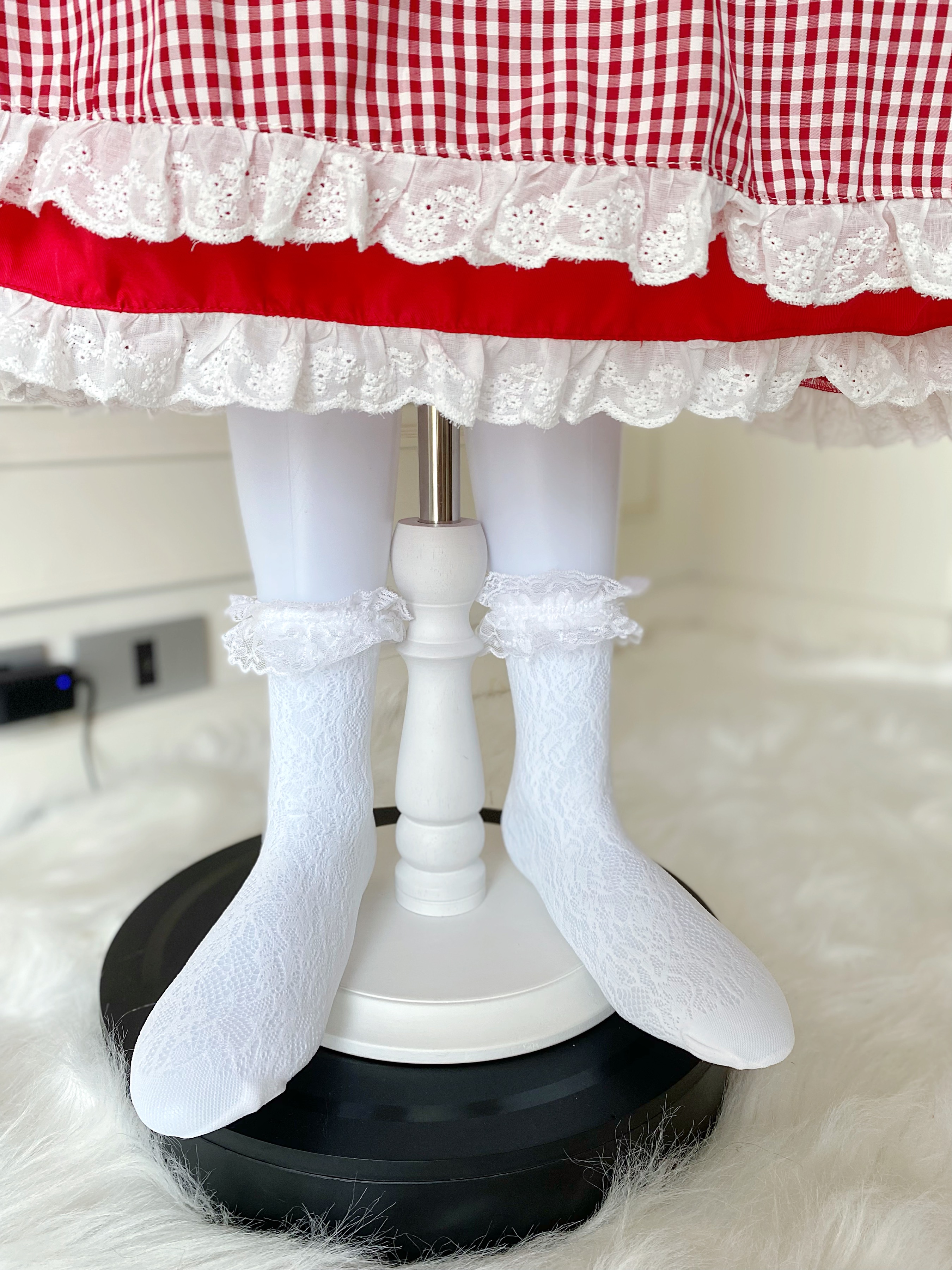 (เซต 3 ชิ้น) ชุดคอสเพลย์ ชุดประจำชาติเยอรมัน (German) เด็กหญิงโทนแดงน้ำเงิน (ชุด+ถุงเท้า+ผ้ากันเปื้อน)