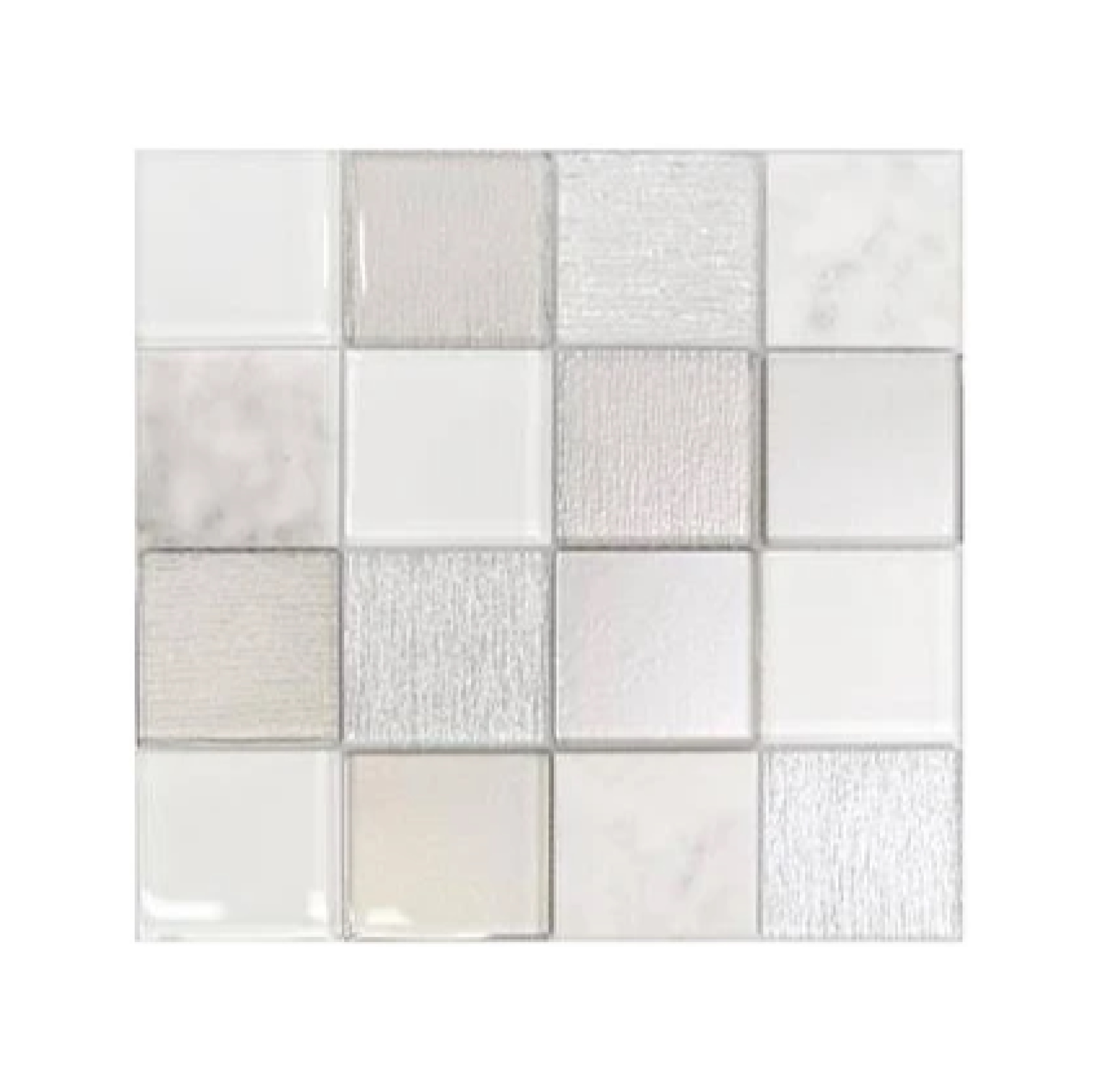 กระเบื้องโมเสกแก้ว KASSA รุ่น GN82001 ขนาด 30 x 30 ซม. สีเทาอ่อน