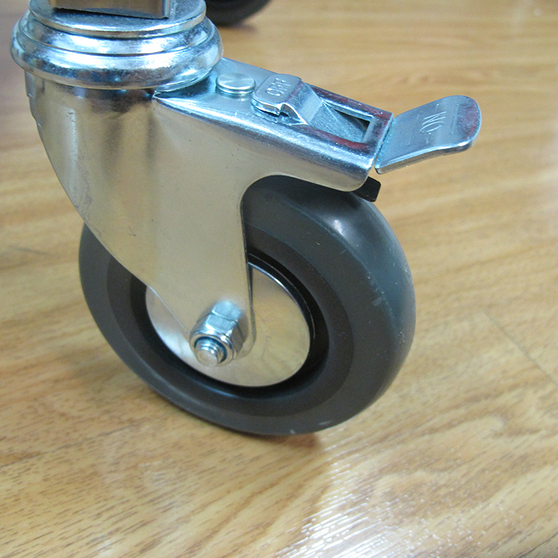 รถเข็นวางเครื่องดื่มสแตนเลส 2 ชั้น รุ่นมือจับ 2 ข้าง 1401-074