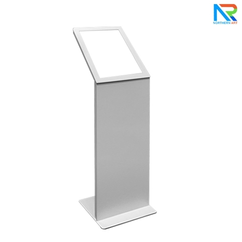 โปสเตอร์สแตนด์ ตั้งพื้น A3 สีขาว รุ่นโชว์รูมรถยนต์ สอดงานพิมพ์ด้านบน เปลี่ยนงานพิมพ์ง่าย ฐานมั่นคงแข็งแรง