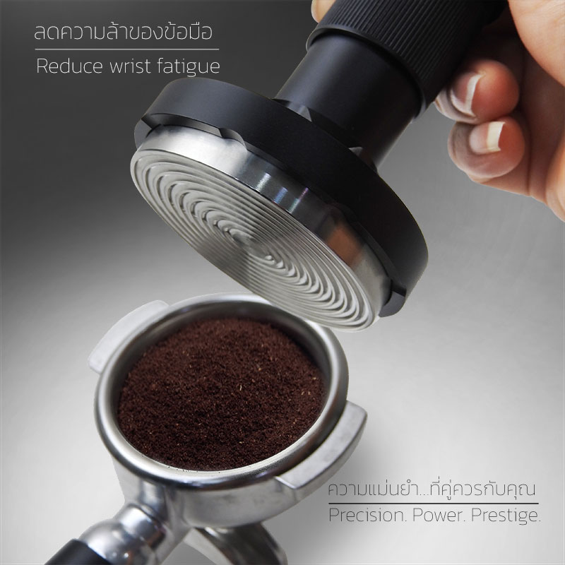 อุปกรณ์แทมเปอร์กาแฟ หัว SUS304 ลายเกลียว | APESSO IMPACT สำหรับบาริสต้า | ที่กดกาแฟสปริง