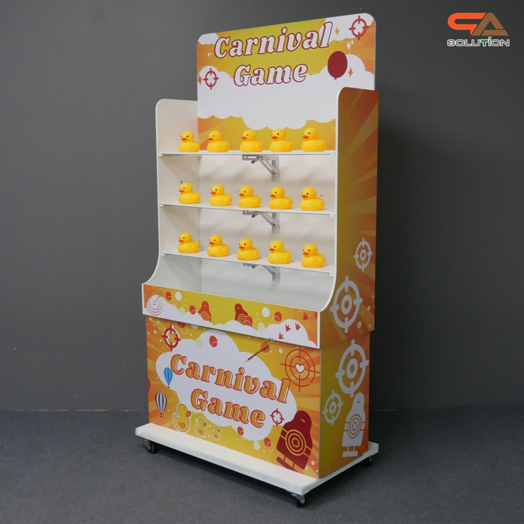 เกมส์ CARNIVAL GAME ปาเป็ด ขนาดโครง (W) 90 x (L)50 x (H)176 cm. พร้อมเป็ดยาง 15 ตัว และบอลโฟม 12 ลูก