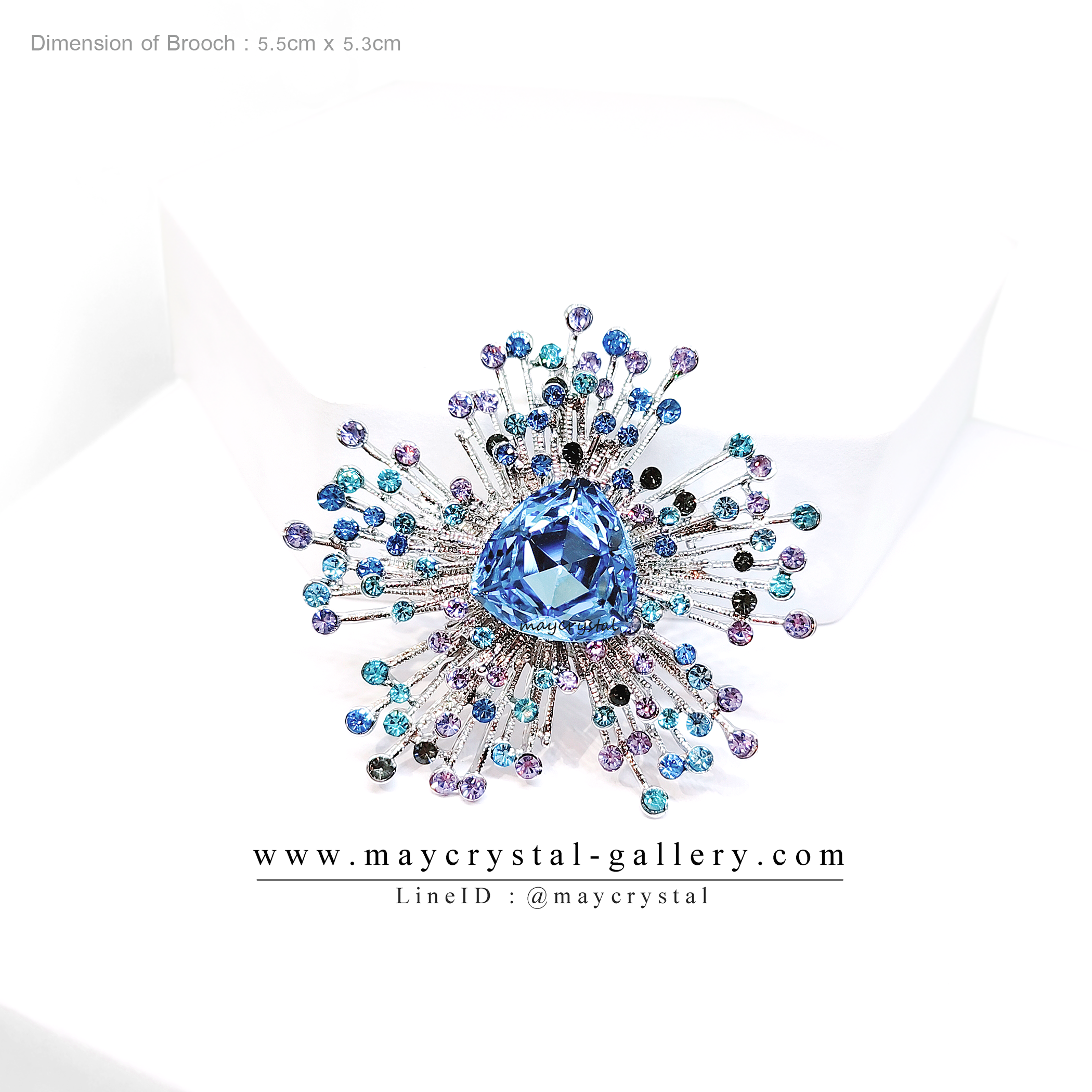 เข็มกลัดคริสตัลจากประเทศออสเตรีย (Embellished with Crystals from Austria) , Premium zirconia