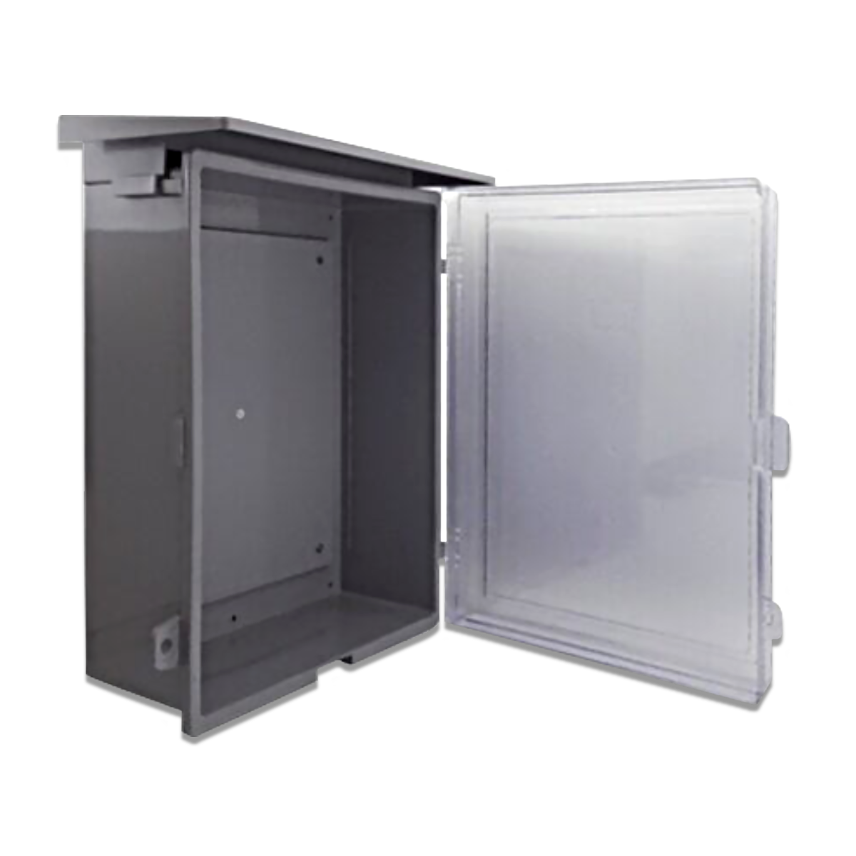 NANO ตู้กันฝน ขนาด 12.5x16x6.5" สีเทา(ฝาใส) รุ่น NANO-103CG (1 ชิ้น/กล่อง)