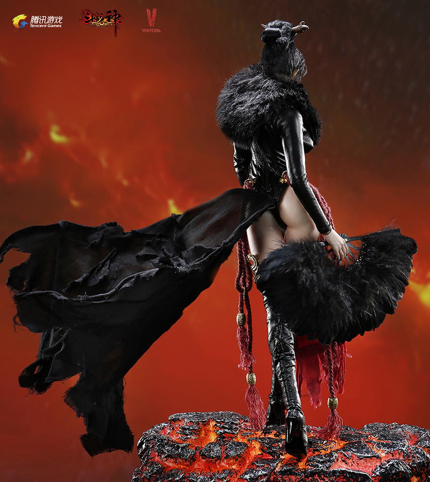 VERYCOOL DZS-003 + VCF-2028 1/6 “Dou Zhan Shen” Series of Tencent Game - RAKSA + Stone-Shaped Display Stand