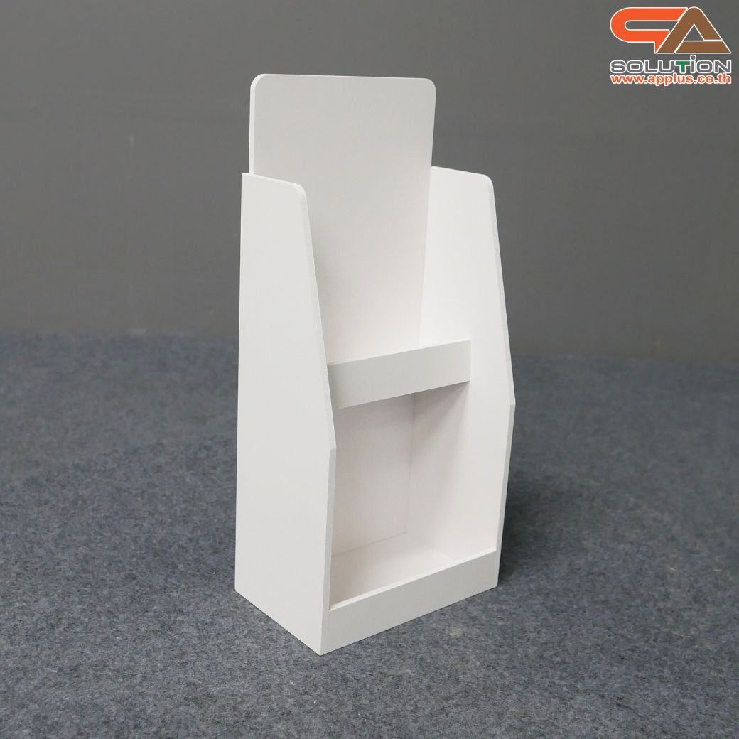 ชั้นวางสินค้าตั้งโต๊ะ TB-21 ขนาด (W) 16 x (D) 10 x (H) 35 cm. วัสดุพลาสวูดหนา 5 มม.