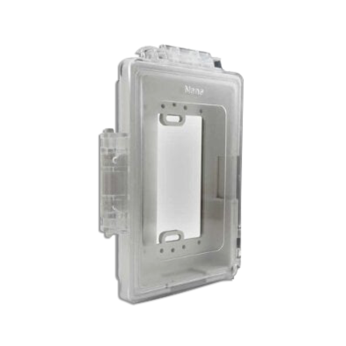 NANO ฝาครอบแผงหน้ากากกันน้ำแบบเรียบ สีขาว(ฝาใส) รุ่น NANO-413CW (20 ชิ้น/กล่อง)