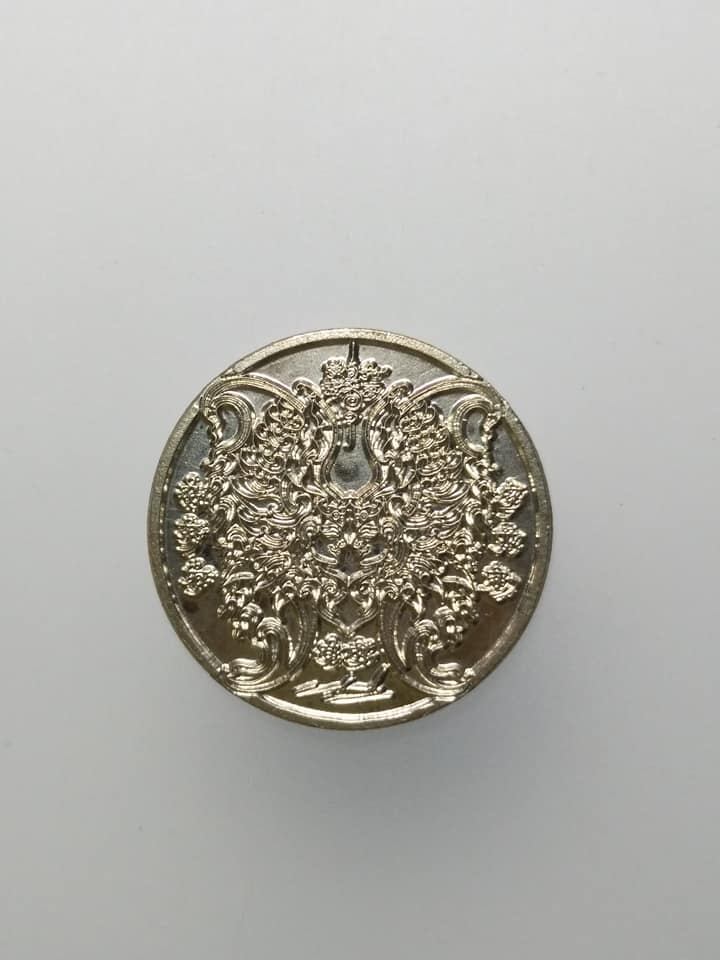 C864 เหรียญกลมเล็ก เทพภมรจำแลง ครูบากฤษณะ วัดป่ามหาวัน