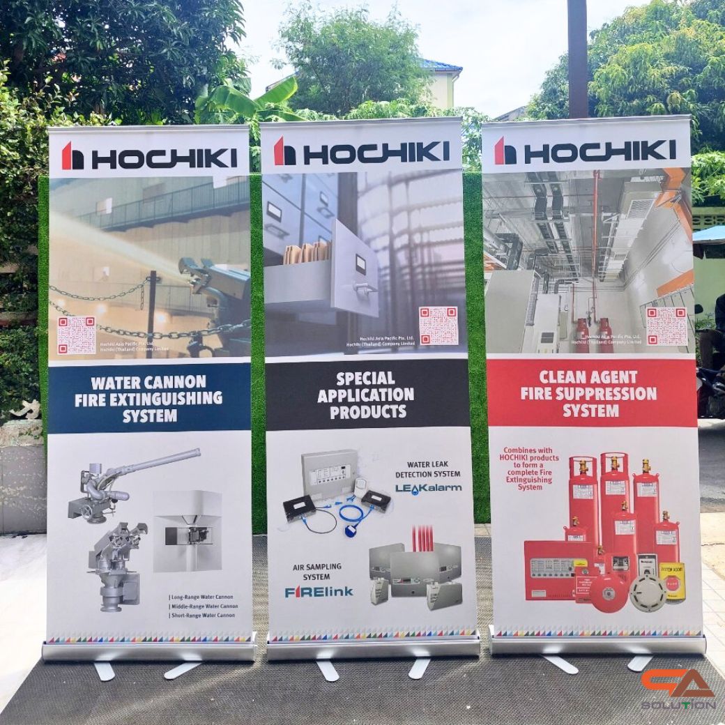 ROLL UP GRADE A โรลอัพ ขนาด 85x200 ซม.โครงสร้างอะลูมิเนียมอย่างดี แข็งแรง ทนทาน ม้วนเก็บได้ พกพาสะดวก