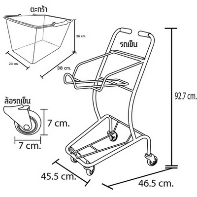 2 Layers Shopping cart (Only Cart) 0607-020