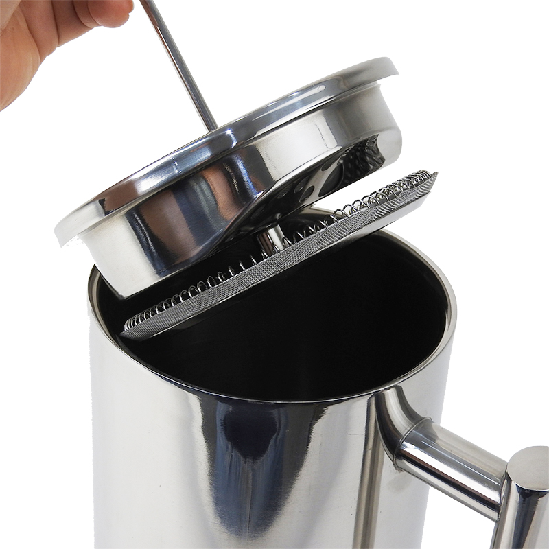 กาเฟรนช์เพรส ชงกาแฟ ตีฟองนม สแตนเลส ผนัง 2 ชั้น