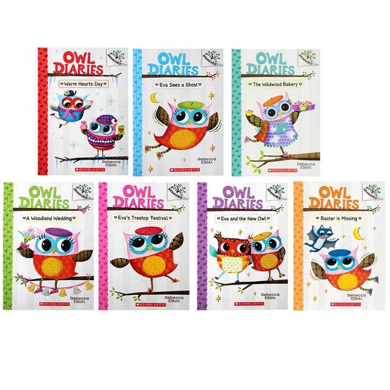 (In Stock) พร้อมส่ง เซตหนังสือไดอารี่ภาษาอังกฤษของนกฮูกน้อย Eva มีทั้งหมด 7 เล่ม Owl Diaries จาก Scholastic
