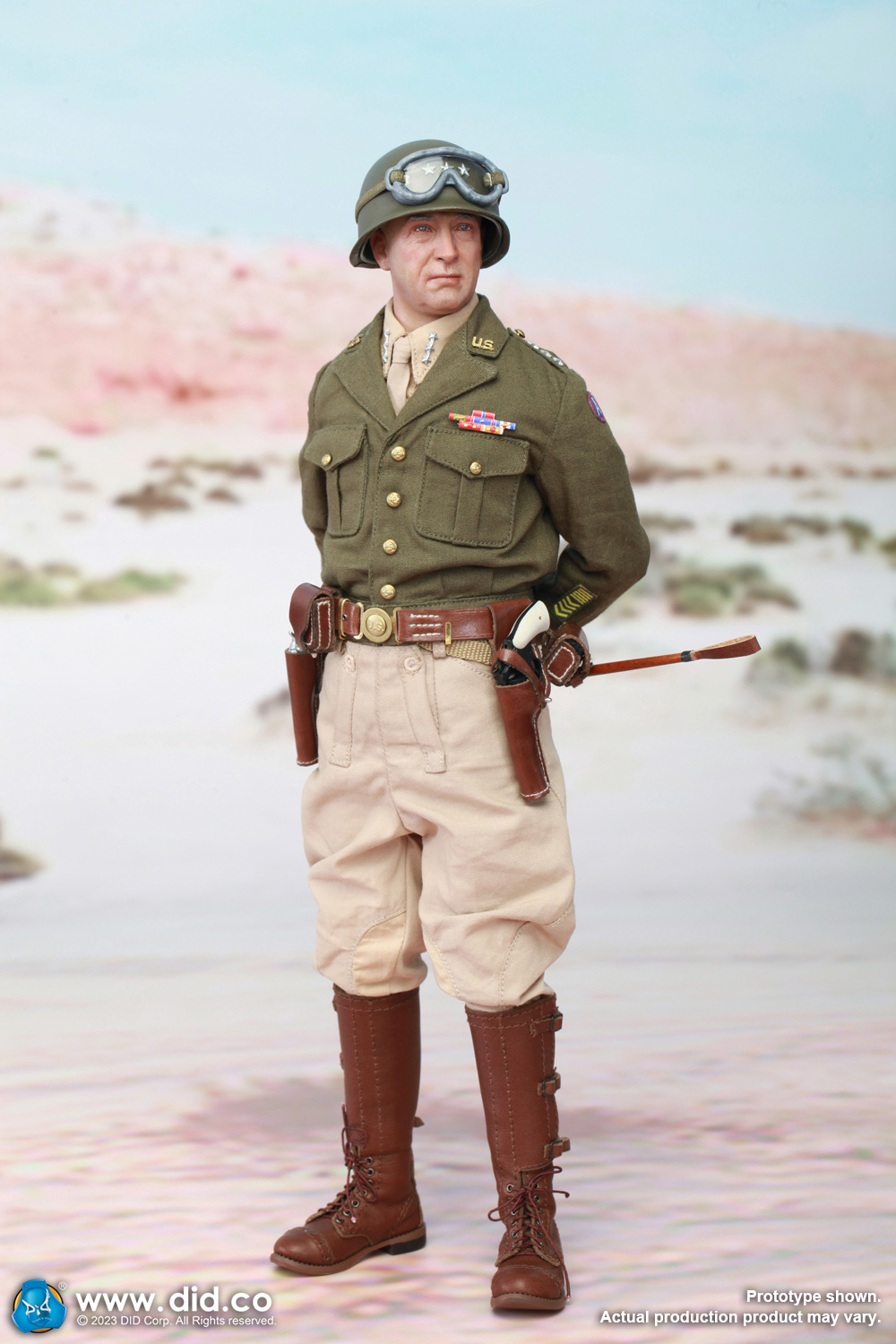 DID A80164+E60071 1/6 WWII General of the United States Army - George Smith Patton Jr.+Accessory Kit